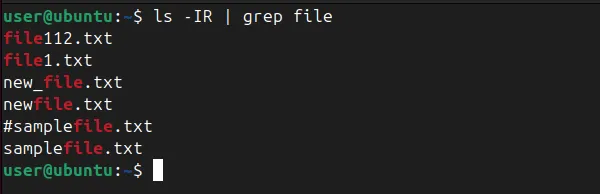 Encontrar texto específico de saída canalizando o comando Grep.