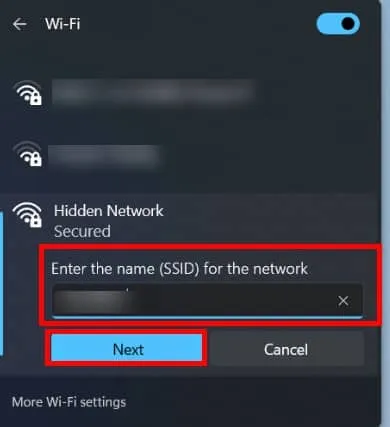 hidden network name