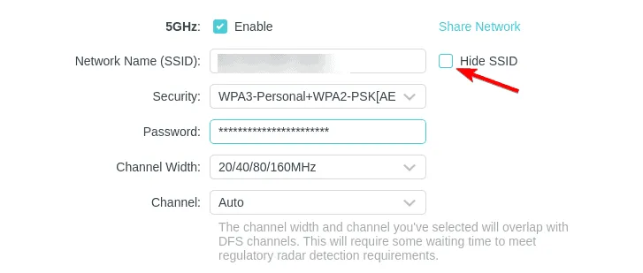 ssidを非表示