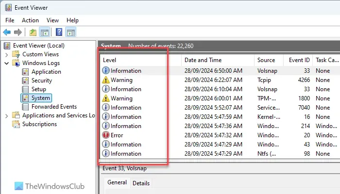 How to use Event Viewer in Windows 11