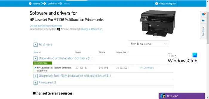 Aggiorna il firmware della stampante HP