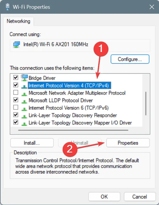 propriétés ipv4