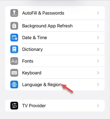 Configuración de idioma y región