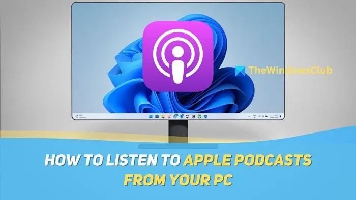 Ouça podcasts da Apple no PC