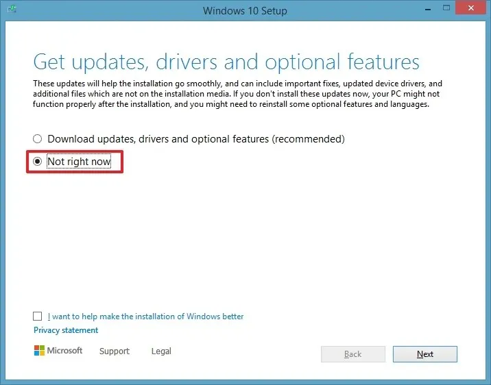 Disable updates during installation