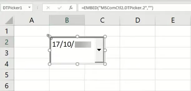 Microsoft 날짜 및 시간 선택기 컨트롤