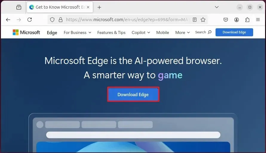 Baixar Microsoft Edge para Linux