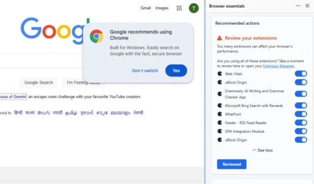 Microsoft Edge führt eine Funktion ein, die Benutzer über Erweiterungen informiert, die die Browserleistung beeinträchtigen