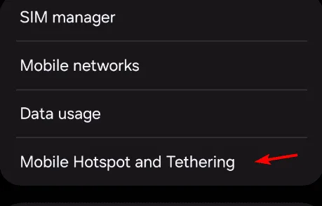 hotspot móvel e tethering