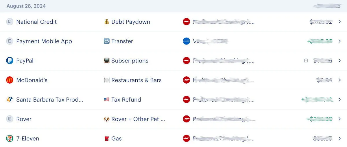 Viewing Daily Transactions in Monarch