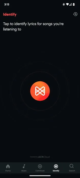 Aplicativo de localização de músicas Musixmatch