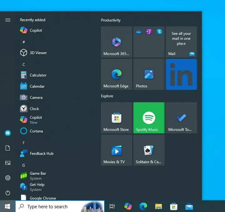 Nowy menedżer kont Microsoft w menu Start