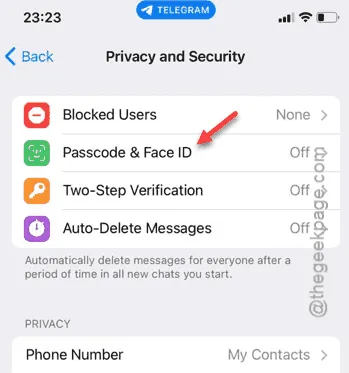 código de acceso y face id mínimo