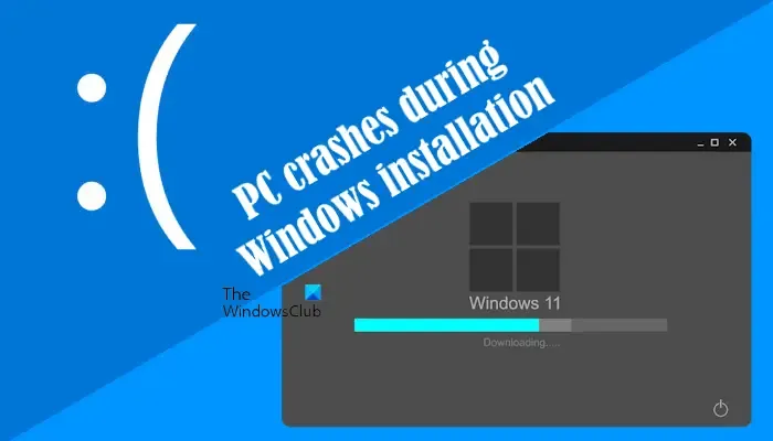 La PC se bloquea durante la instalación de Windows