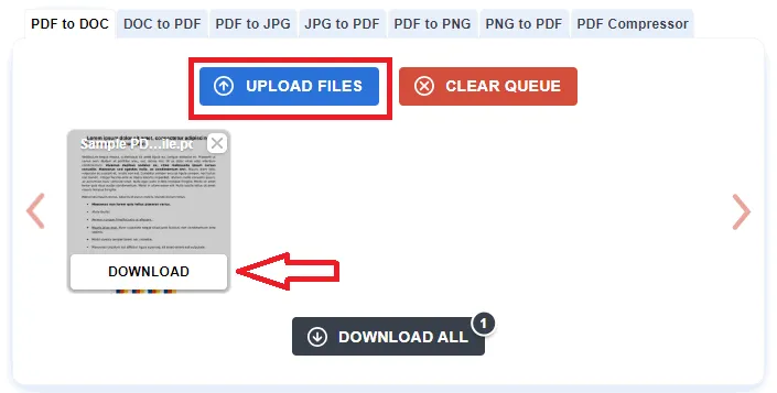 PDF2Doc - Uma plataforma de terceiros para conversão de PDF para Word.