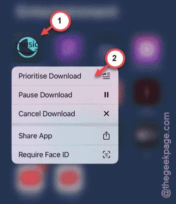 Prioritize Download on iPhone