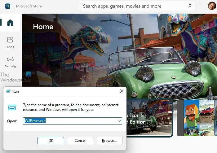 Reset Microsoft Store with WSReset command