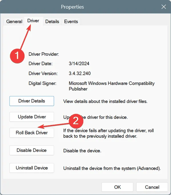 Revertir el controlador para solucionar el problema VIDEO_DRIVER_DEBUG_REPORT_REQUEST