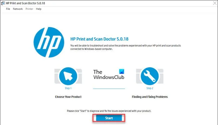 Running HP Print and Scan Doctor