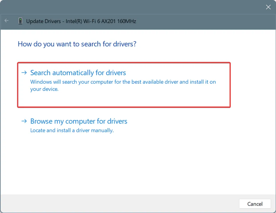 automatic driver search