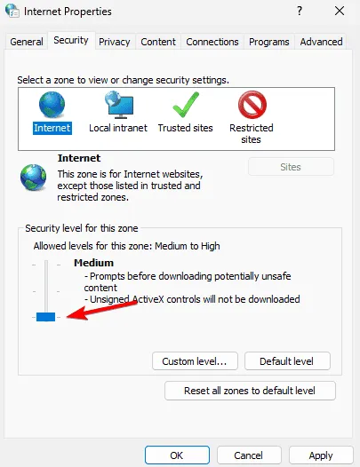 security level medium