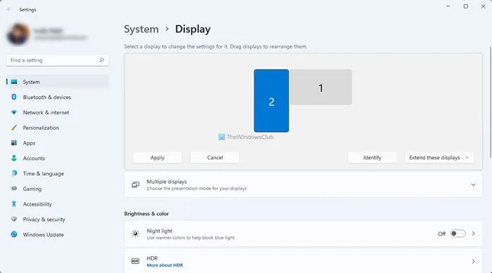 Hoe u twee monitoren instelt op Windows 11