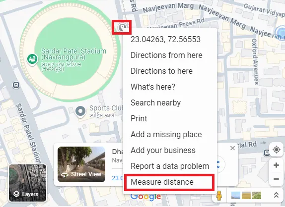 Start Measuring Distance on Web Browser