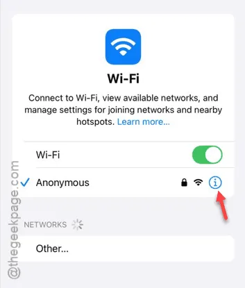 appuyez sur i wifi min