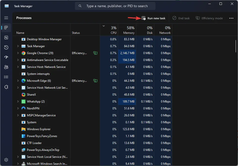 Create a task - quick assist administrator mode