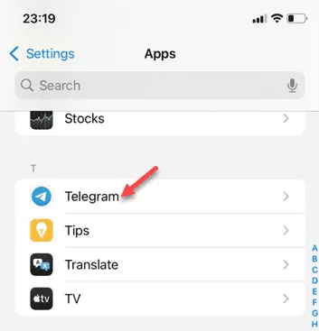 aplicación de telegram abierta min