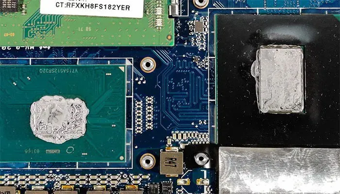 old thermal paste residual