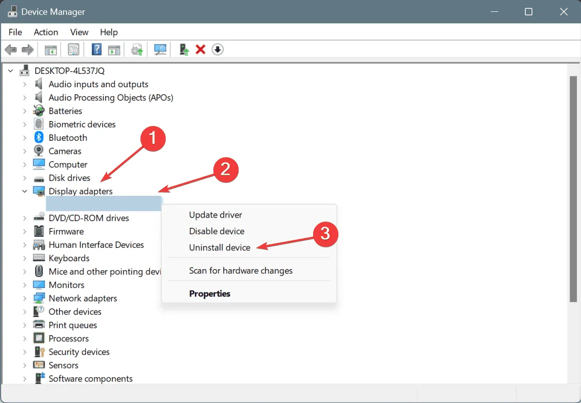 desinstalar driver para corrigir STORAGE_MINIPORT_ERROR