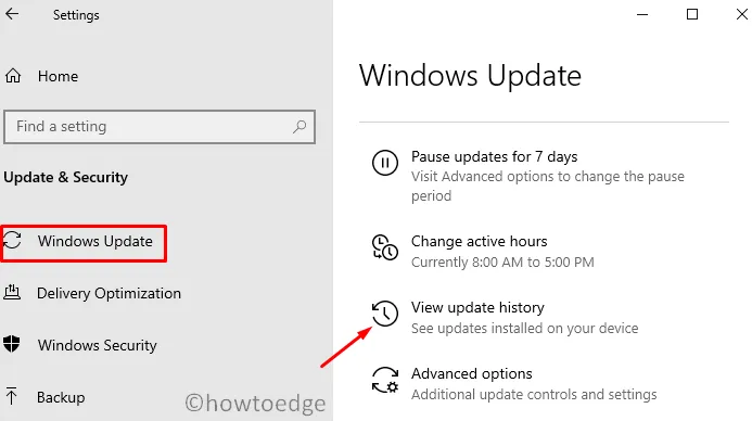 Ver historial de actualizaciones en Configuración