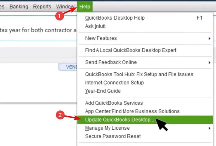 mettre à jour Quickbooks Desktop