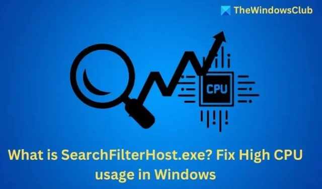 Comprender SearchFilterHost.exe: soluciones a problemas de uso elevado de CPU en Windows 11/10