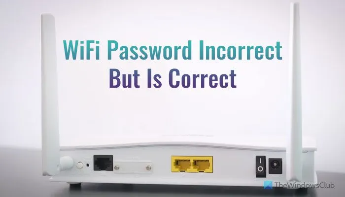 Password WiFi errata ma corretta in Windows 11