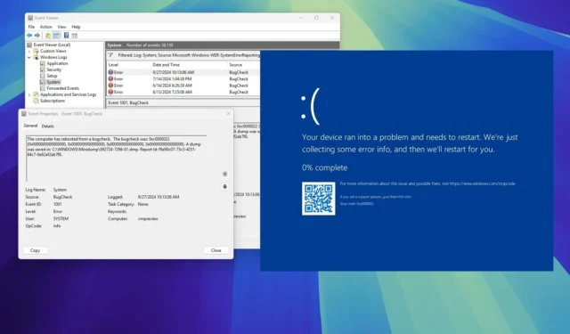 Kroki rozwiązywania problemów z niebieskim ekranem śmierci (BSOD) w systemie Windows 11