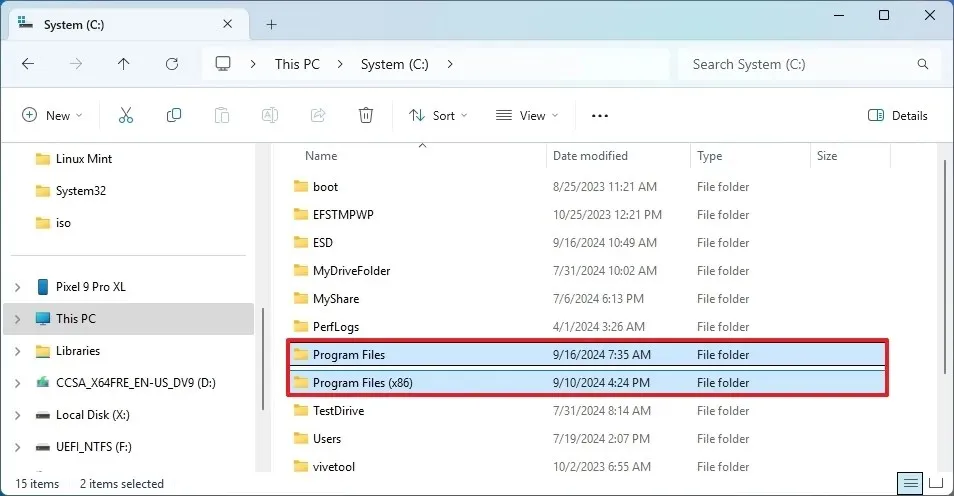 O Windows 11 File Explorer verifica aplicativos de 32 bits e 64 bits