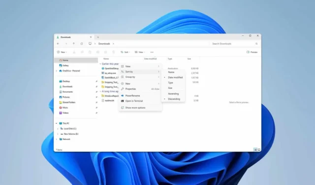 Risoluzione del problema dell’ordinamento per data di modifica non funzionante in Windows 11