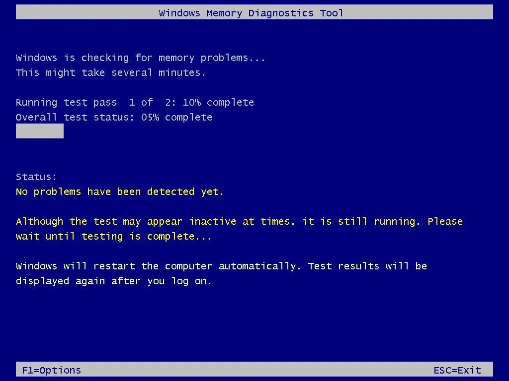 Windows Memory Diagnostics