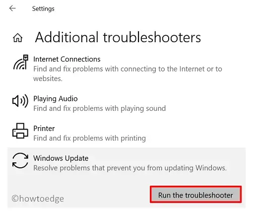 Probleemoplosser voor Windows Update