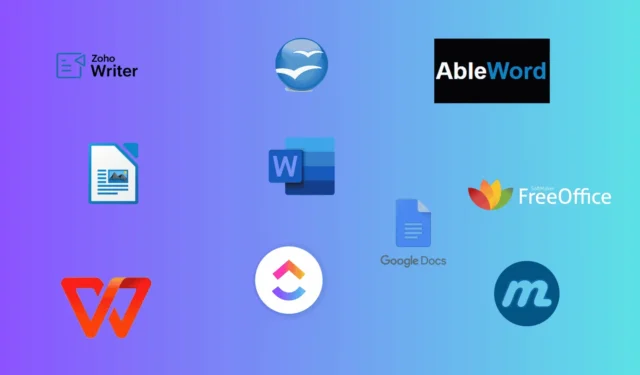 Top 10 alternatieven voor Microsoft Word die u moet overwegen