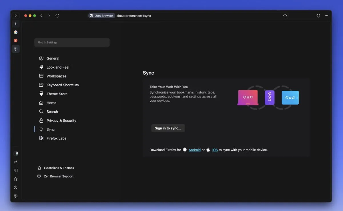 Zen Browser Sync