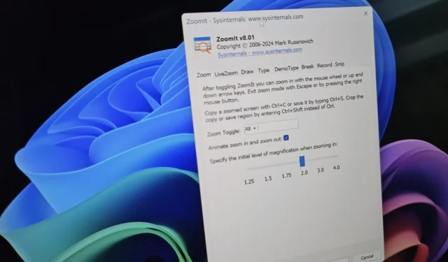 Integration of Sysinternals Zoom Tool into Microsoft PowerToys for Windows 11