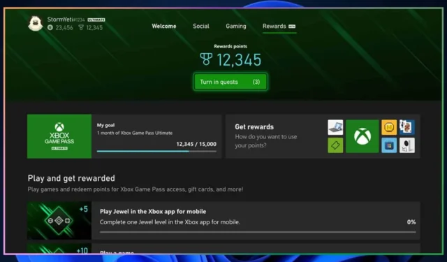 Les quêtes Xbox Microsoft Rewards d’octobre affichent le statut terminé en raison d’un bug