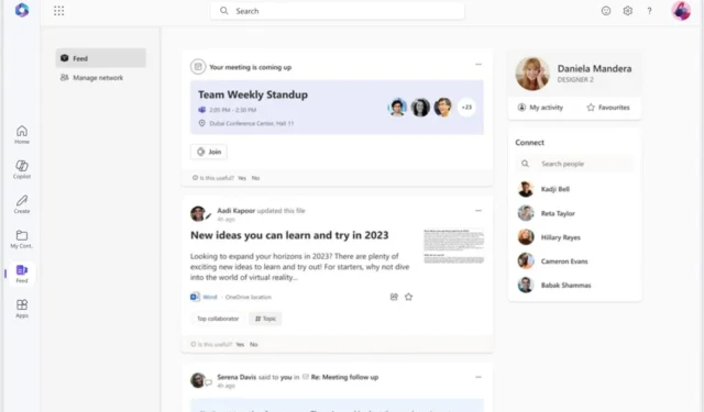 Microsoft 365 eliminerà la funzionalità Feed a meno di due anni dal lancio