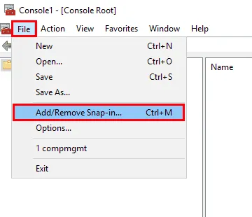 add remove snap in