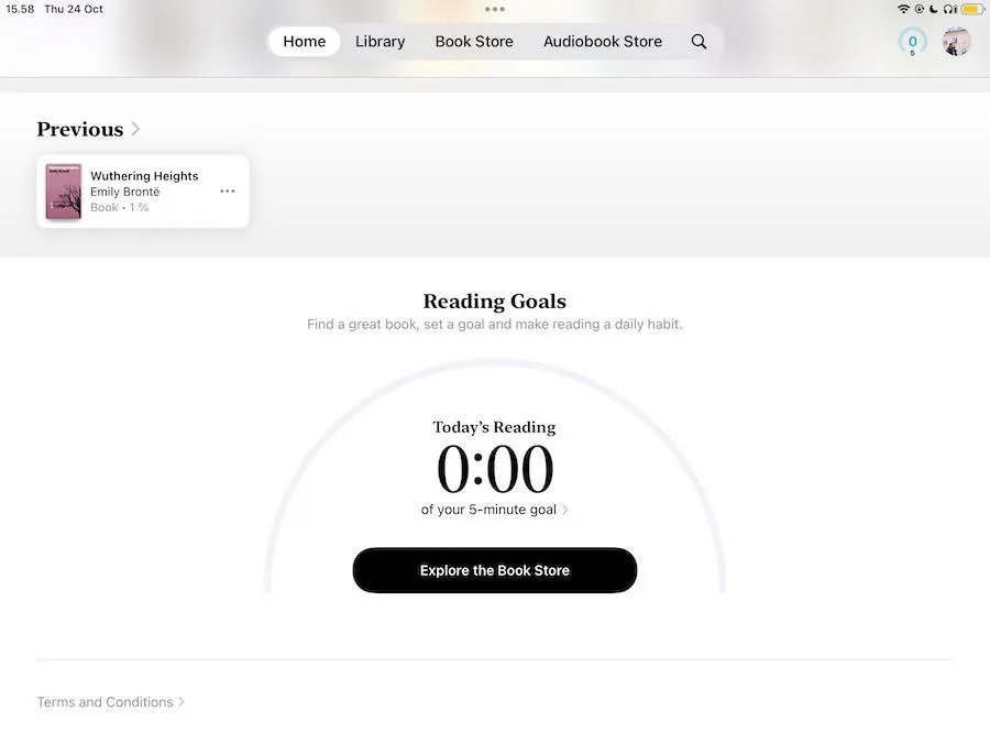 The Apple Books Reading Goals Timer