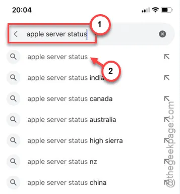 estado mínimo del servidor de Apple