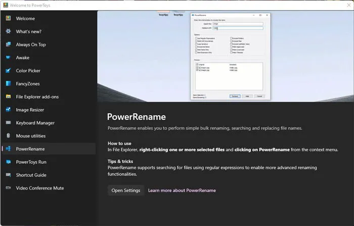 일괄 파일 이름 바꾸기 Windows Powerrename Powertoys